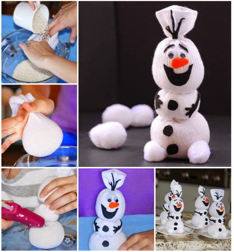 Snowman Olaf Sock Craft Snowman Olaf Sock Craft