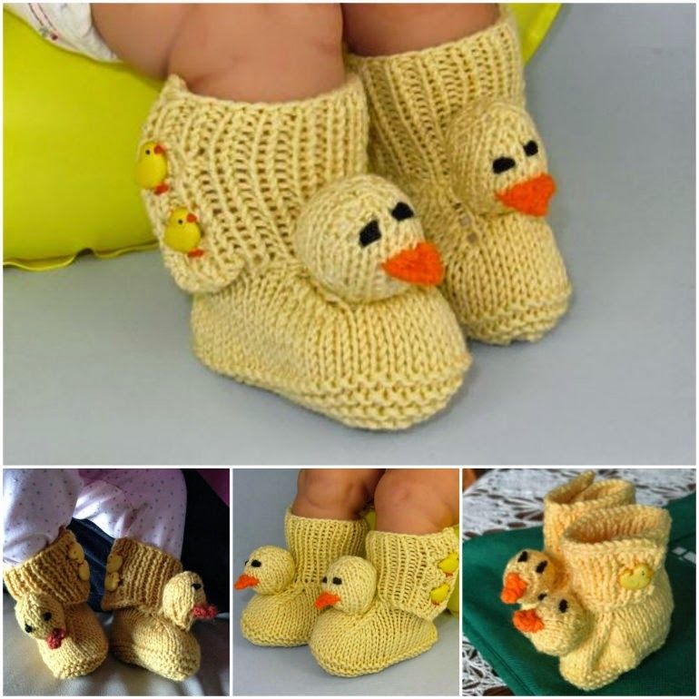 Chick Knitted Booties for Babies Chick Knitted Booties for Babies