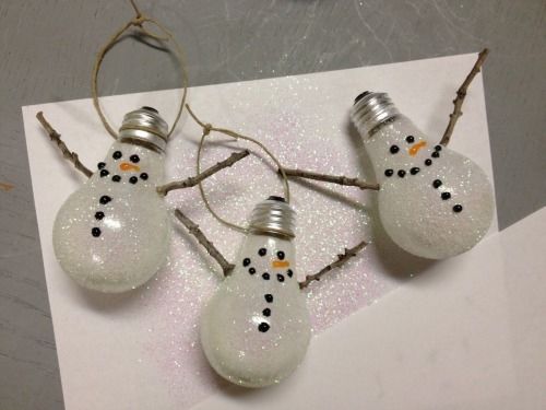 Snowman lightbulbs