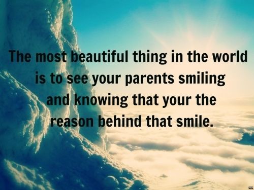 Your parents smile Your parents smile