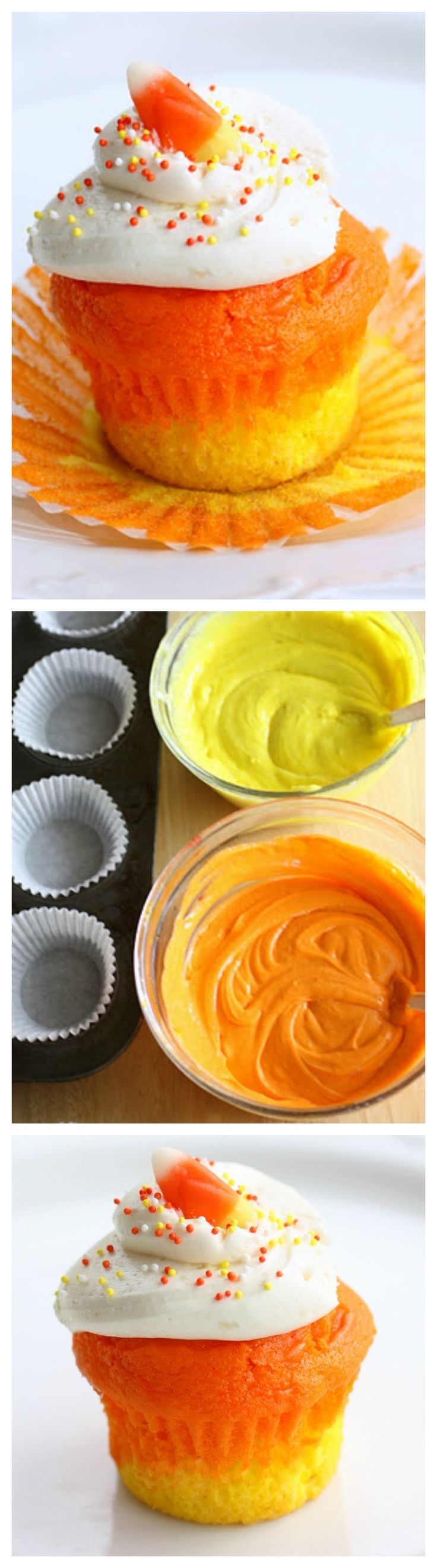 Candy Corn Cupcakes