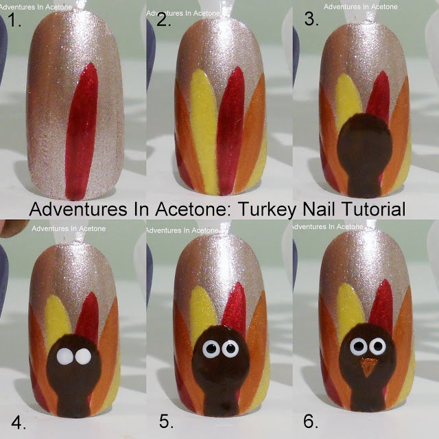 DIY Thanksgiving Turkey Nails DIY Thanksgiving Turkey Nails
