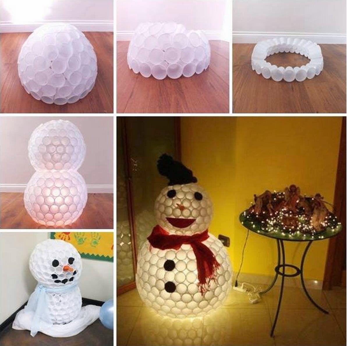DIY Plastic Snowman DIY Plastic Snowman