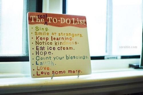 The real to do list