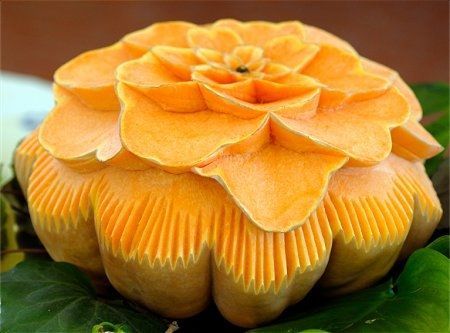 Pumpkin Sculpted Flower Pumpkin Sculpted Flower
