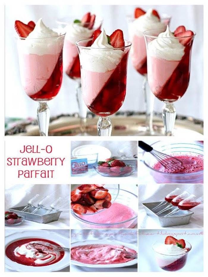 How to recipe for A Strawberry Jello Parfait