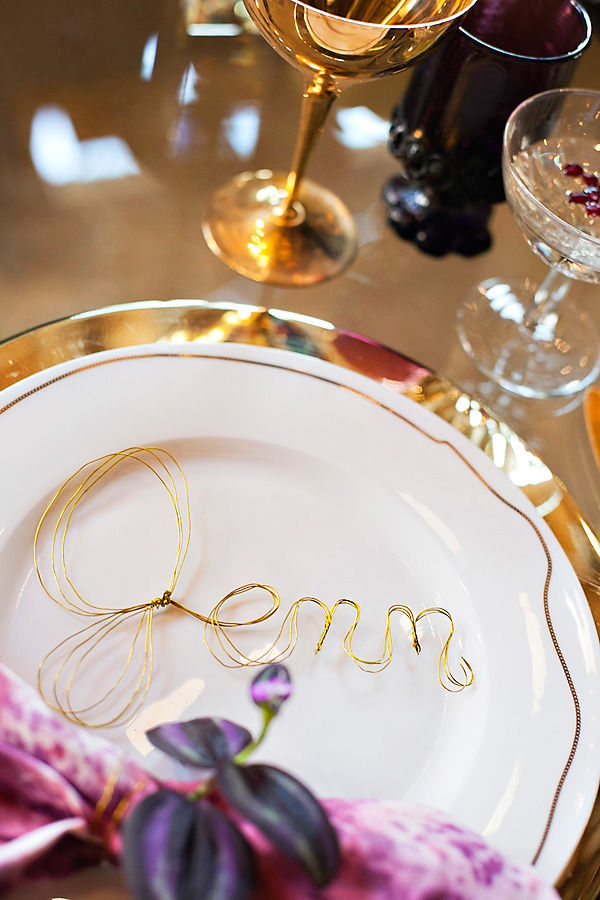 Wire Shaped into Name Placecards Wire Shaped into Name Placecards