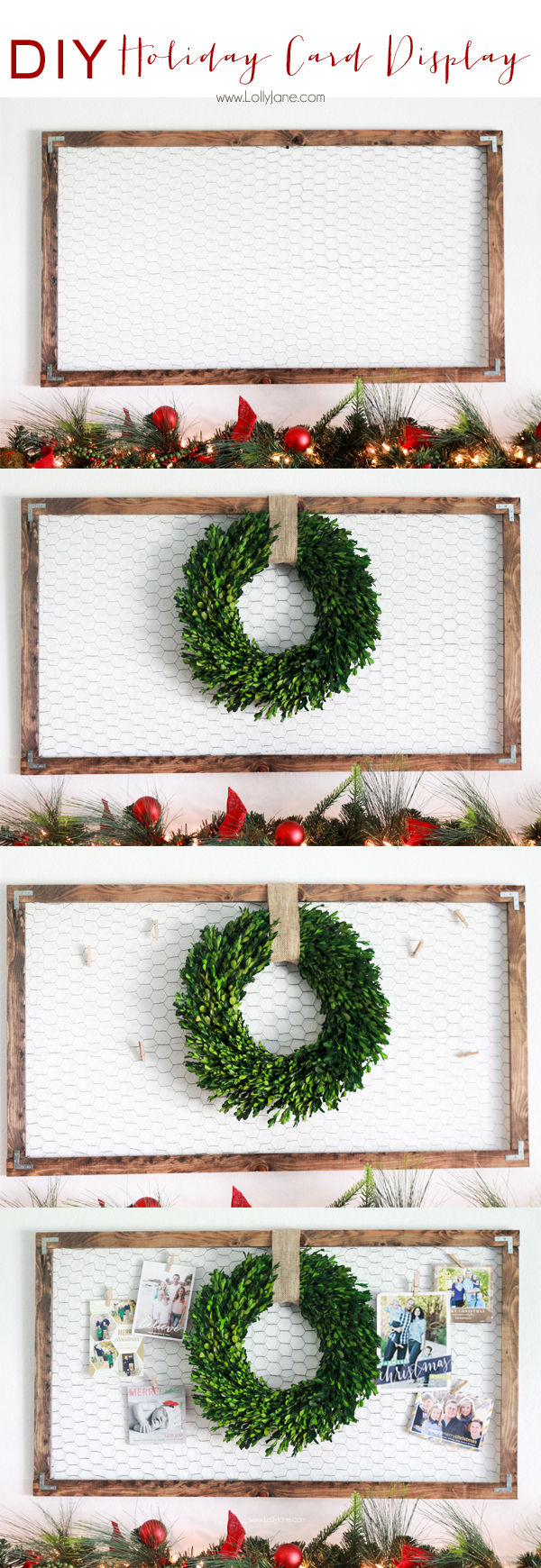DIY Christmas Card Display DIY Christmas Card Display