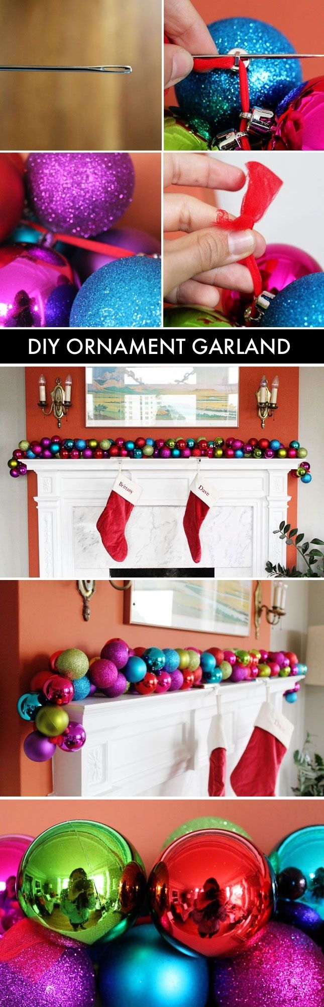 DIY Ornament Garland DIY Ornament Garland