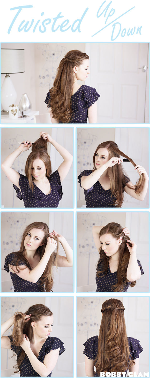 Twisted Up Down Hairstyle Twisted Up Down Hairstyle