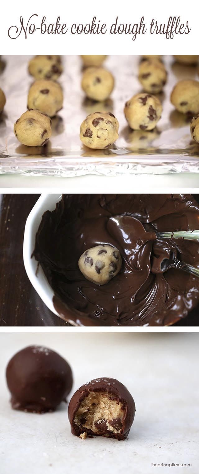 No Bake Cookie Dough Truffles