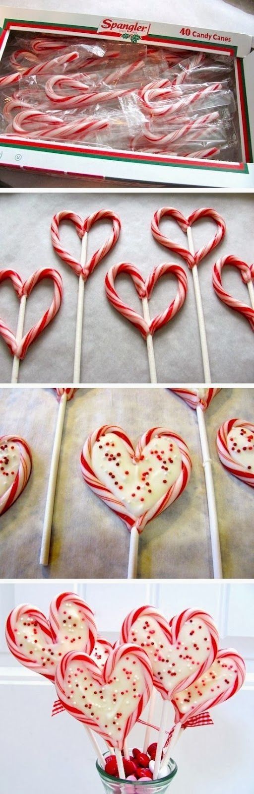 Heart Candy Cane Pops Heart Candy Cane Pops