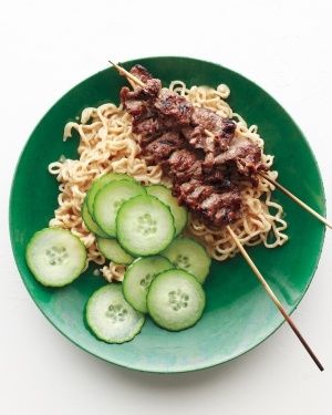 Beef Satay and Ramen noodles