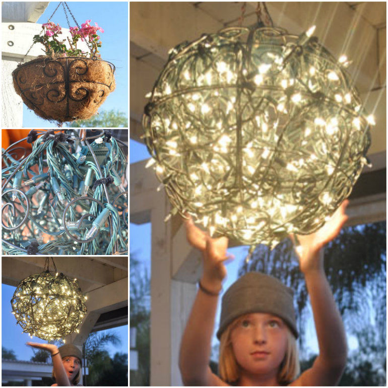 How to make a garden chandelier How to make a garden chandelier