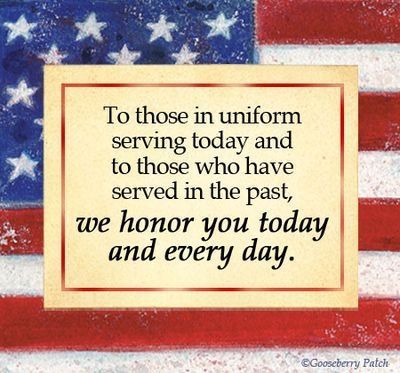 to those in uniform