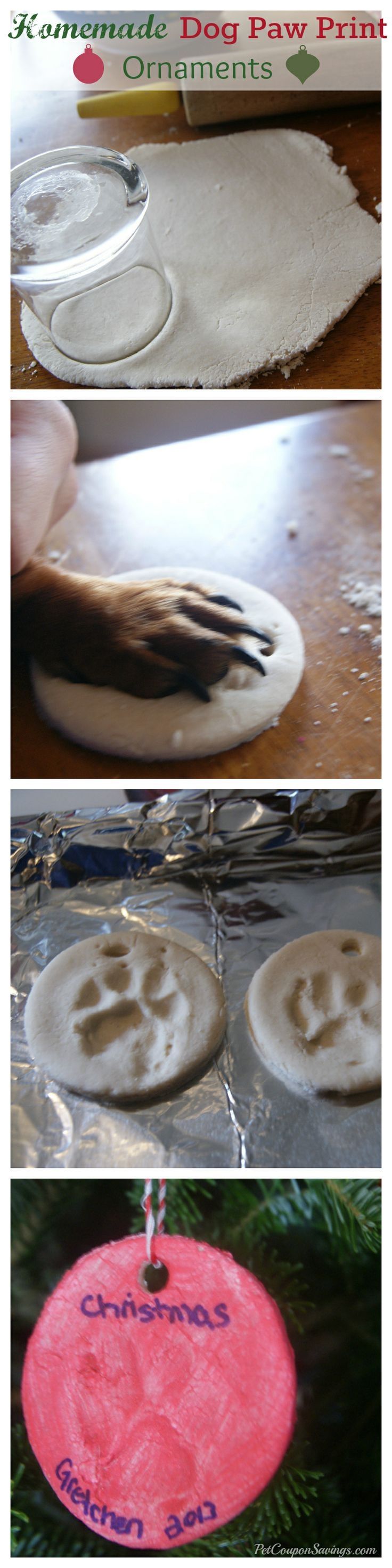 Homemade Dog Print Ornament Homemade Dog Print Ornament