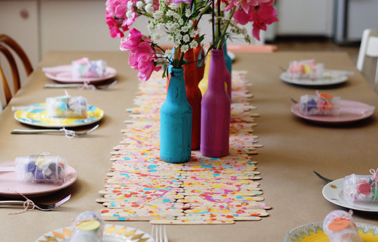 Popsicle Stick Runner For Your Table