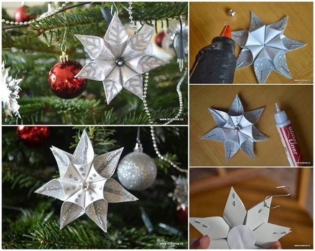 Creating a Kanzashi flower ornament for your Christmas Tree
