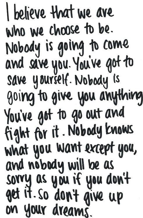 we are who we chose to be