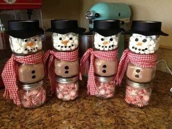 Christmas Snowmen Jars Christmas Snowmen Jars