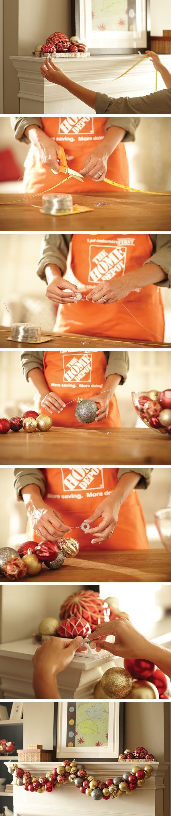 DIY Ornament Garland