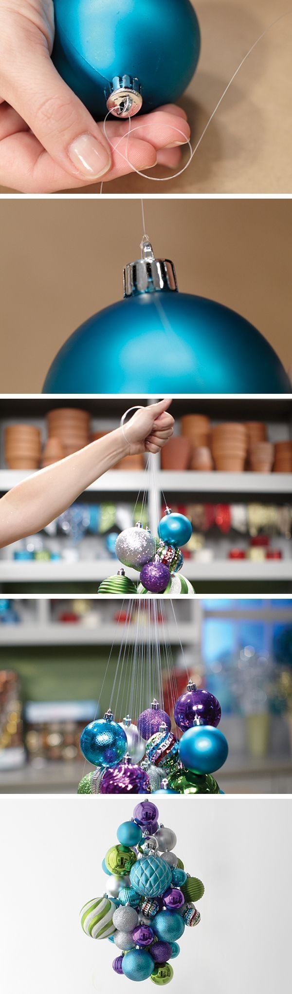 DIY Ornament Chandelier