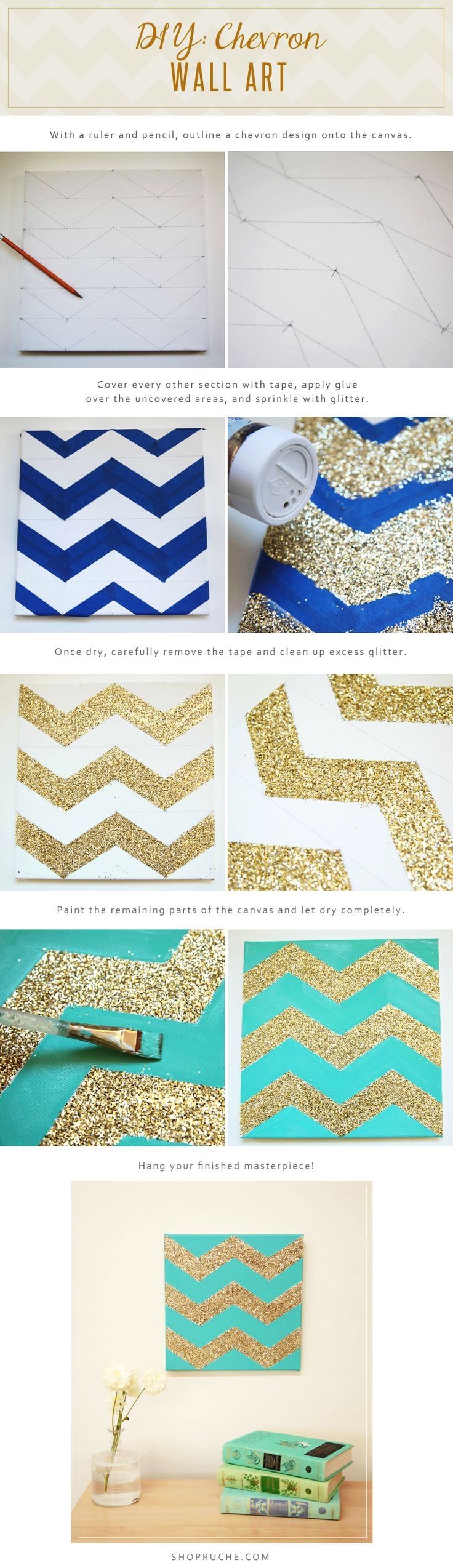DIY Chevron Wall Art