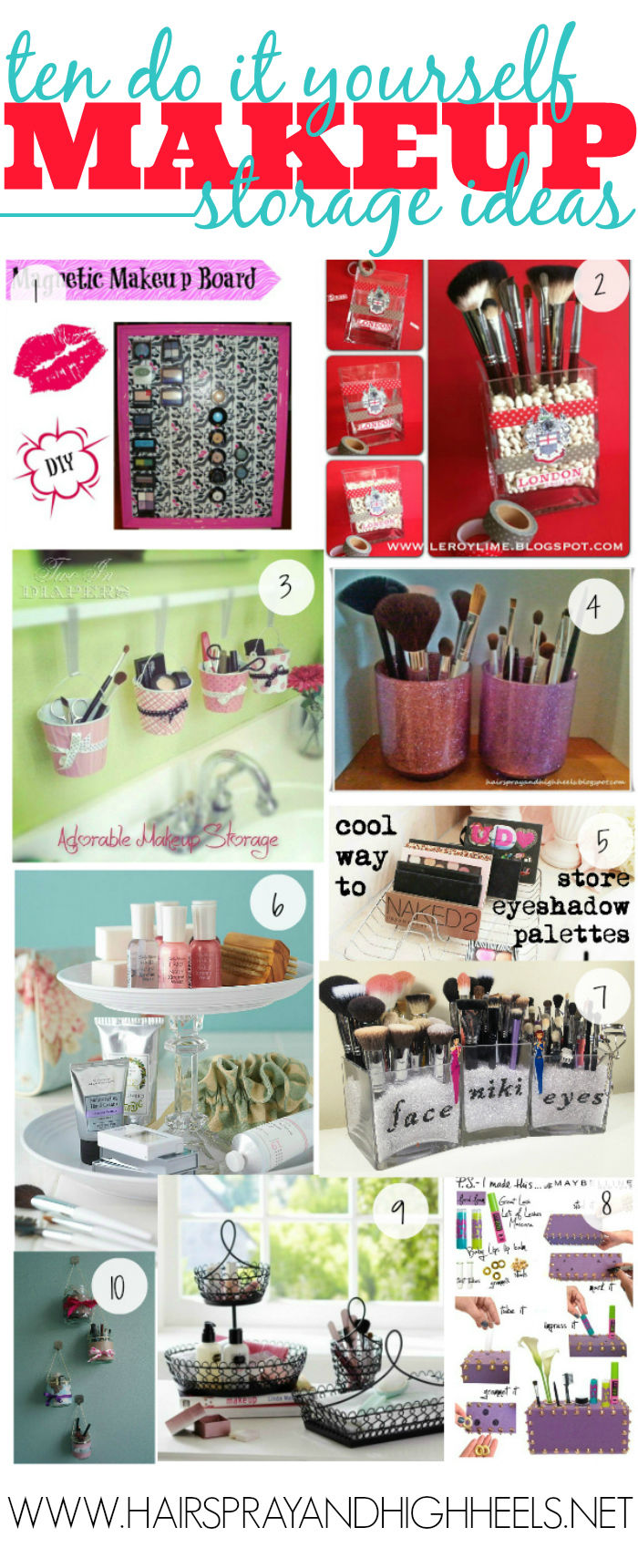Ten DIY Makeup Storage Ideas