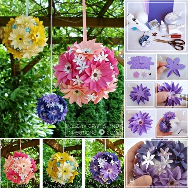 How to make flower balls How to make flower balls