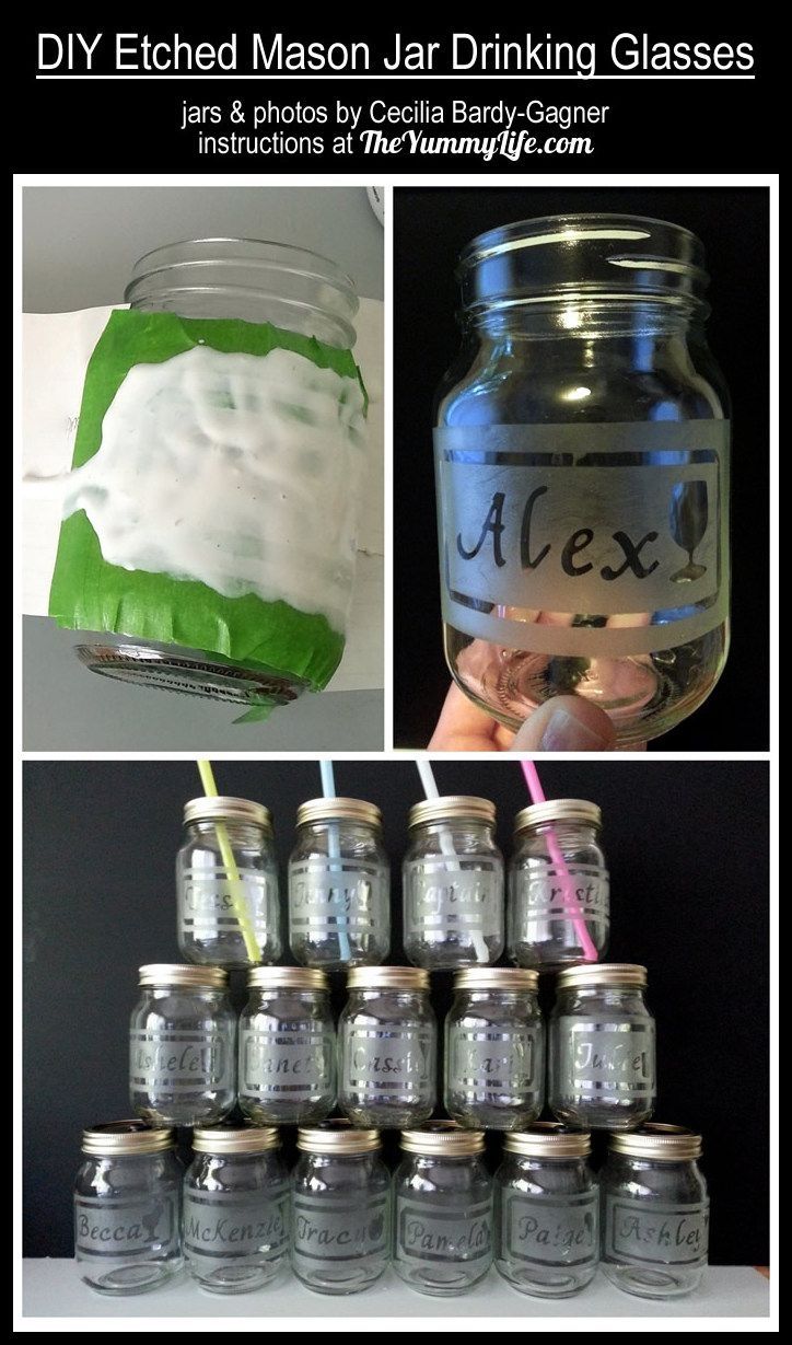 DIY Mason Jar Etching