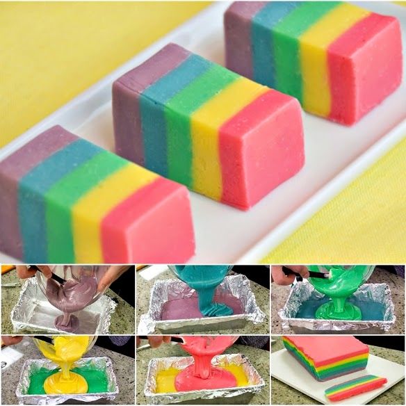 How to make a colorful fudge dessert How to make a colorful fudge dessert