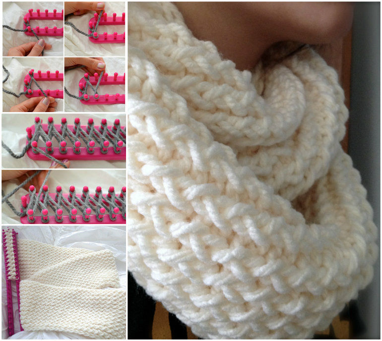How to create a loom infinity scarf 