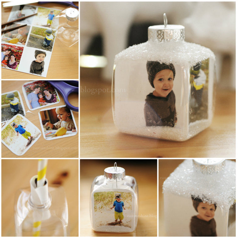 Making ornament cubes for Christmas using photos