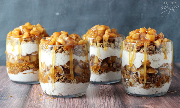How to make caramel apple trifles