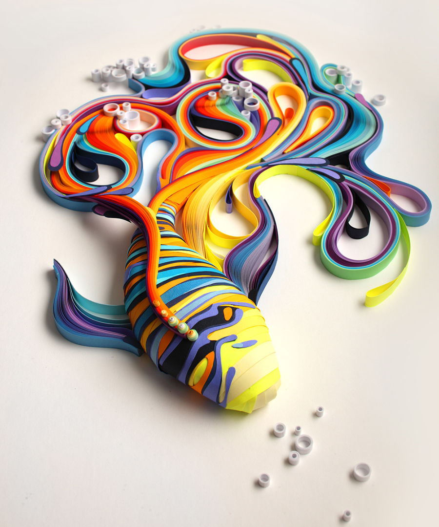 Artistic Vibrant Quilled Illustration Artistic Vibrant Quilled Illustration