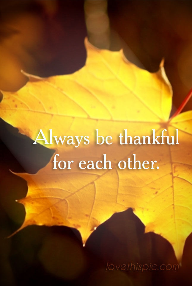 Be thankful 