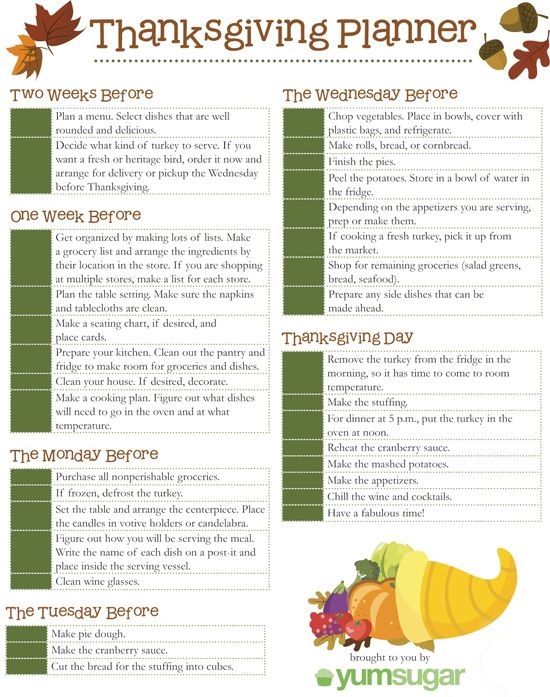 Thanksgiving Planner Thanksgiving Planner