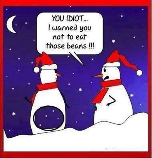 Snowmen Eating Beans Snowmen Eating Beans