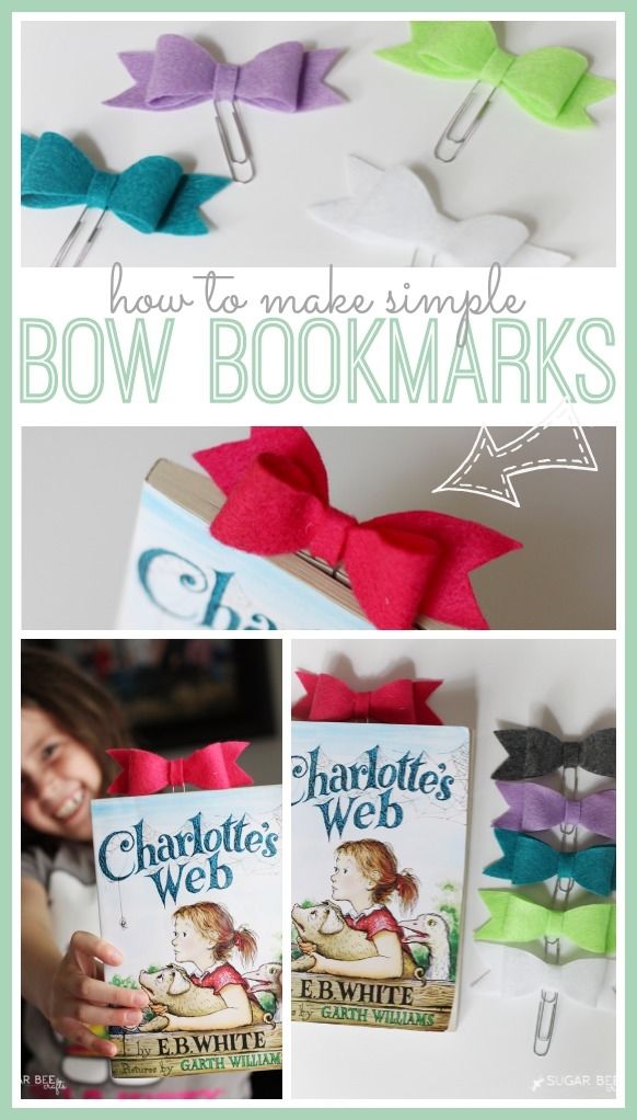 DIY Bow Bokmarks