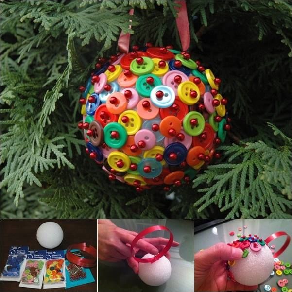 How to make a button ornament for Christmas How to make a button ornament for Christmas