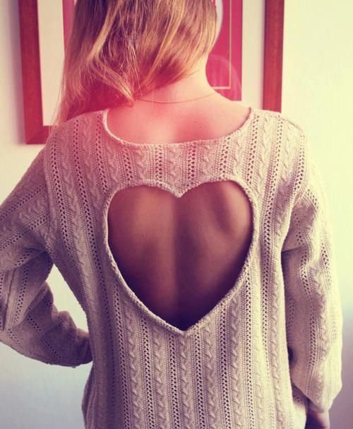 Heart sweater cutout Heart sweater cutout