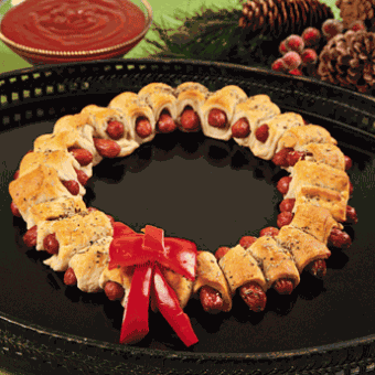 Mini Sausage Wraps Wreath