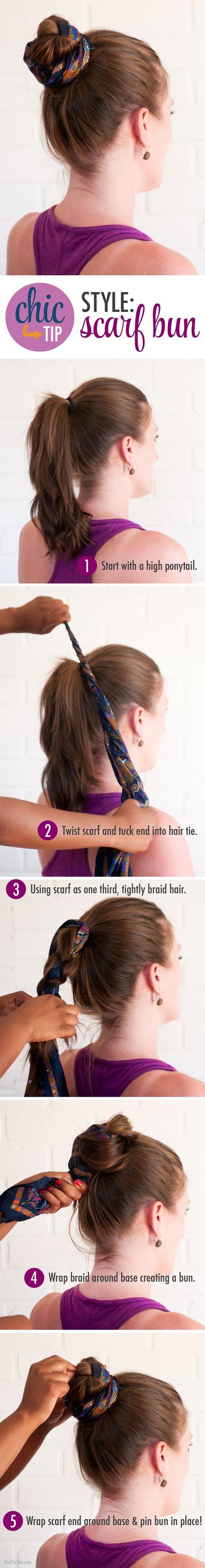 DIY Scarf Bun DIY Scarf Bun