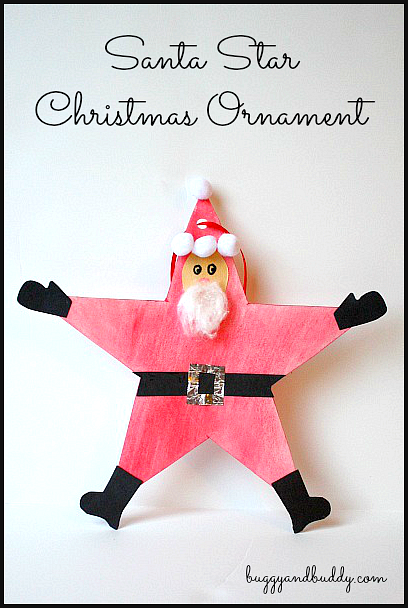 Santa Star Christmas Ornament