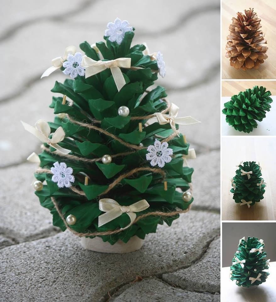 How to make pine cone trees