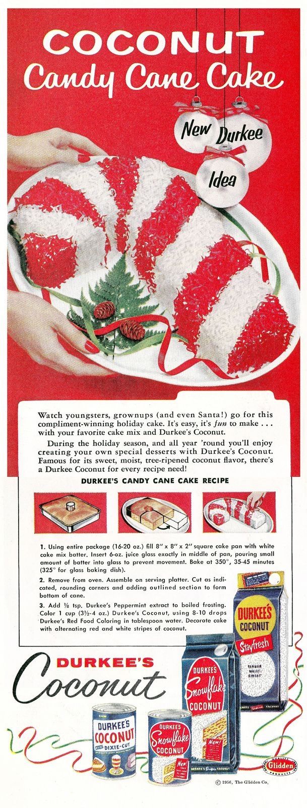 Coconut Candy Cane Cake Coconut Candy Cane Cake