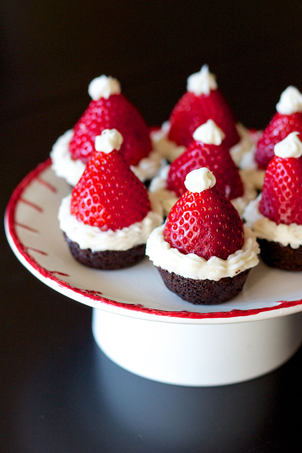Santa Hat Brownies