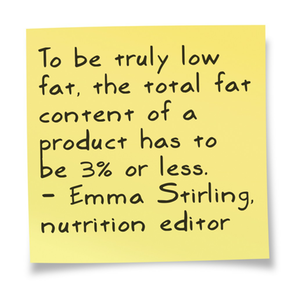 What is truly low fat -food
