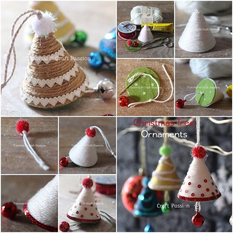 How to make Twine Christmas Tree Ornaments How to make Twine Christmas Tree Ornaments