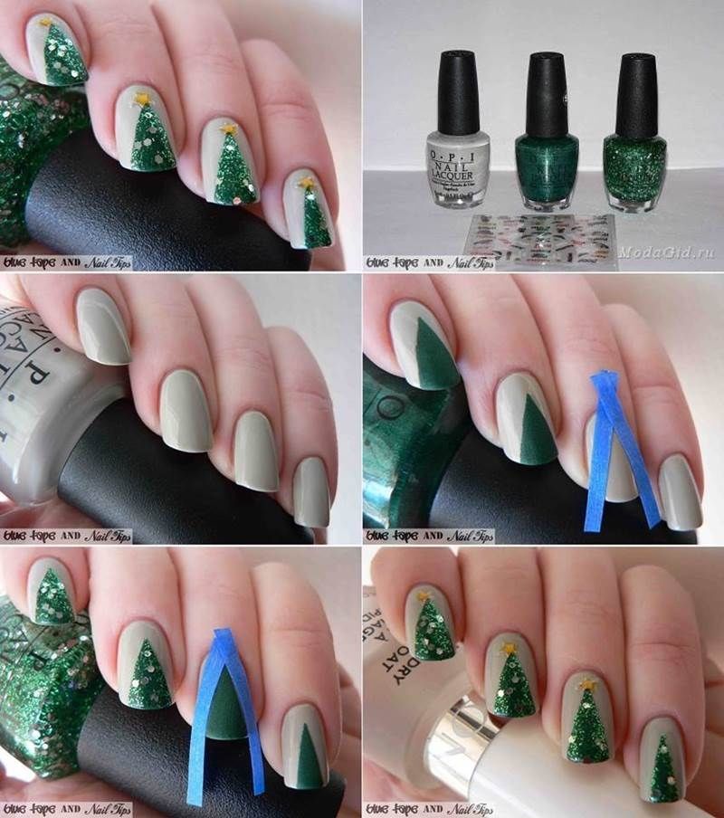 How to style christmas tree nails